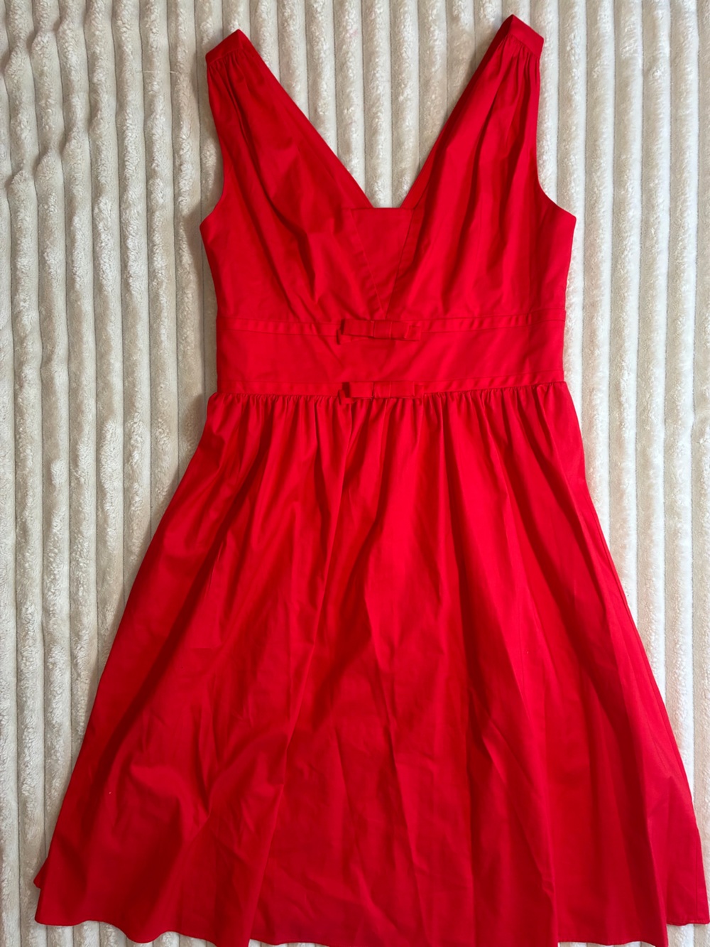 Karl Lagerfeld Paris Double Bow Fit & Flare Midi Dress | Size 8 |
